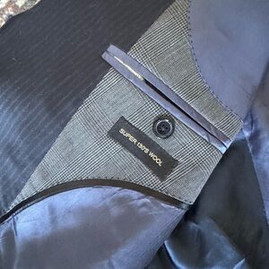 Massimo Dutti Navy Pinstripe Blazer